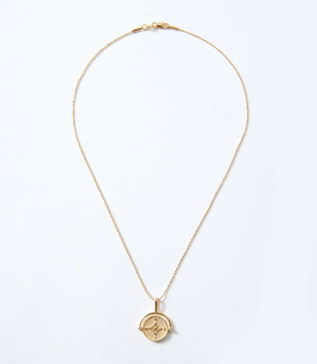 Compass Swivel Pendant Necklace