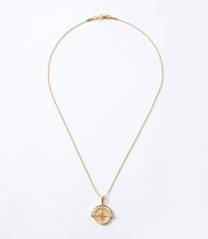 Compass Swivel Pendant Necklace