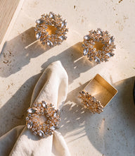 Jeweled Wreath Napkin Rings, Set Of 4
