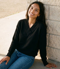 Petite Size Shawl Collar Sweater