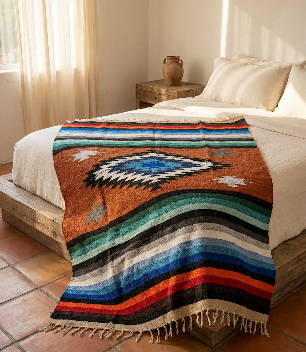 Red Earth Baja Fringe Blanket