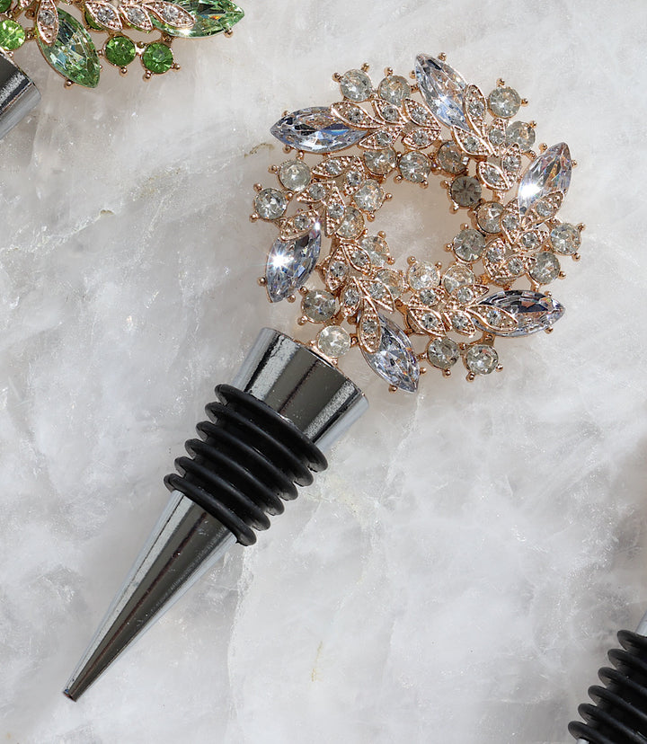 Jeweled Wreath Bottle Stopper