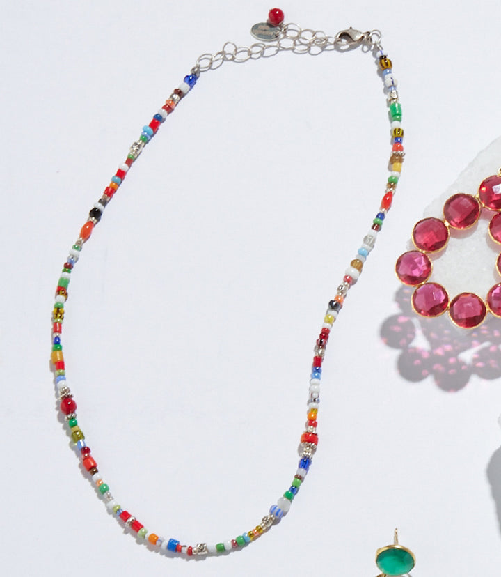 African Trade Beads Necklace