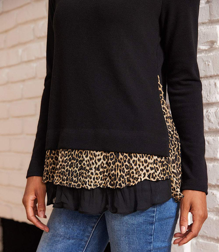 Layered Contrast Sweater