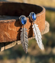 Embellished Feather Earrings