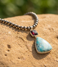 Turquoise Triangle Pendant Necklace