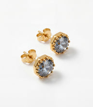 Georgian Collet Rose Cut Stud Earrings