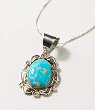 Sonoran Rose Turquoise Pendant Necklace