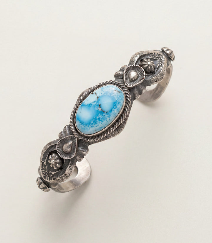 Embellished Golden Hill Turquoise Cuff Bracelet