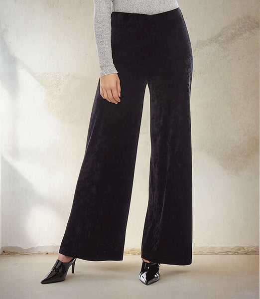 Crushed Velvet Pants - Relaxed Fit, Elegant Wide-Leg Style | Shop