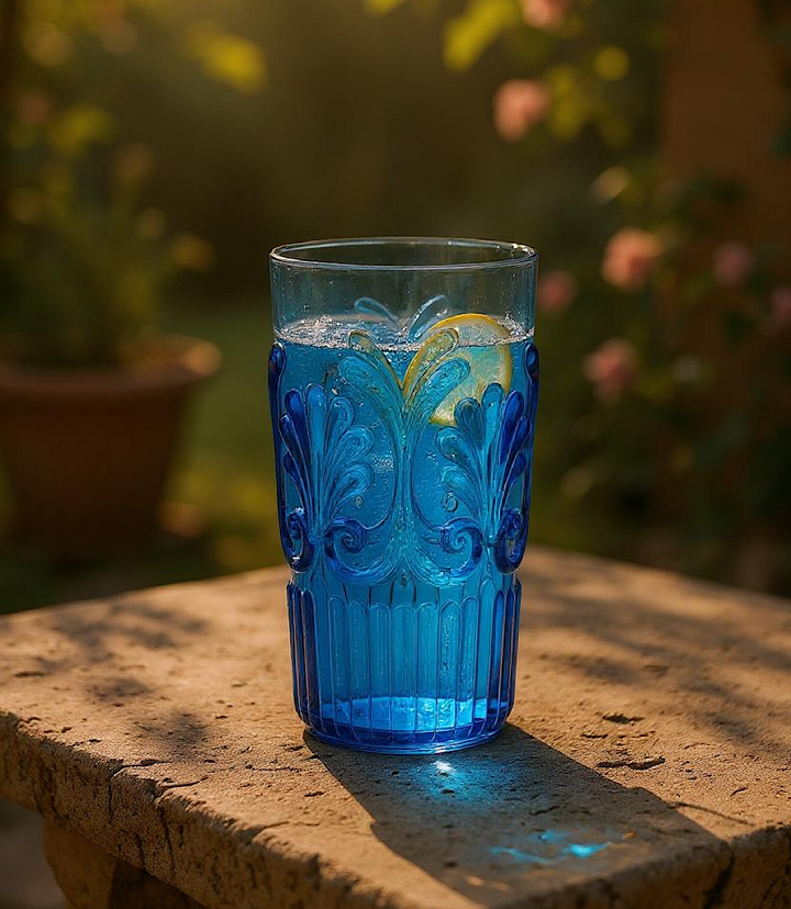 Acrylic Fleur Drinking Glass