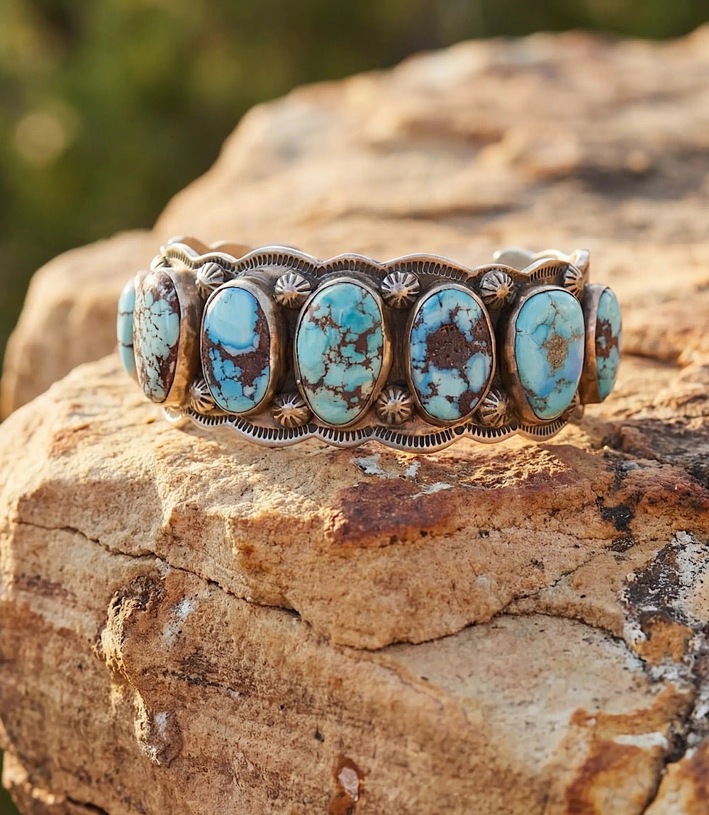 Golden Hill Turquoise Stone Cuff Bracelet – Karen Kane
