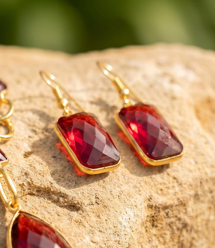 Ruby Stone Earrings