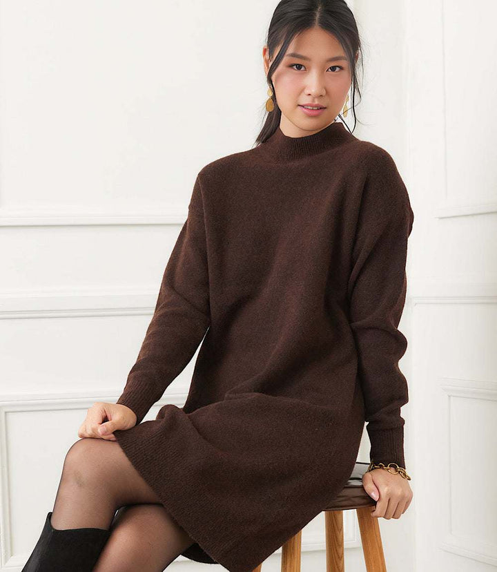 Mock Neck Sweater Dress