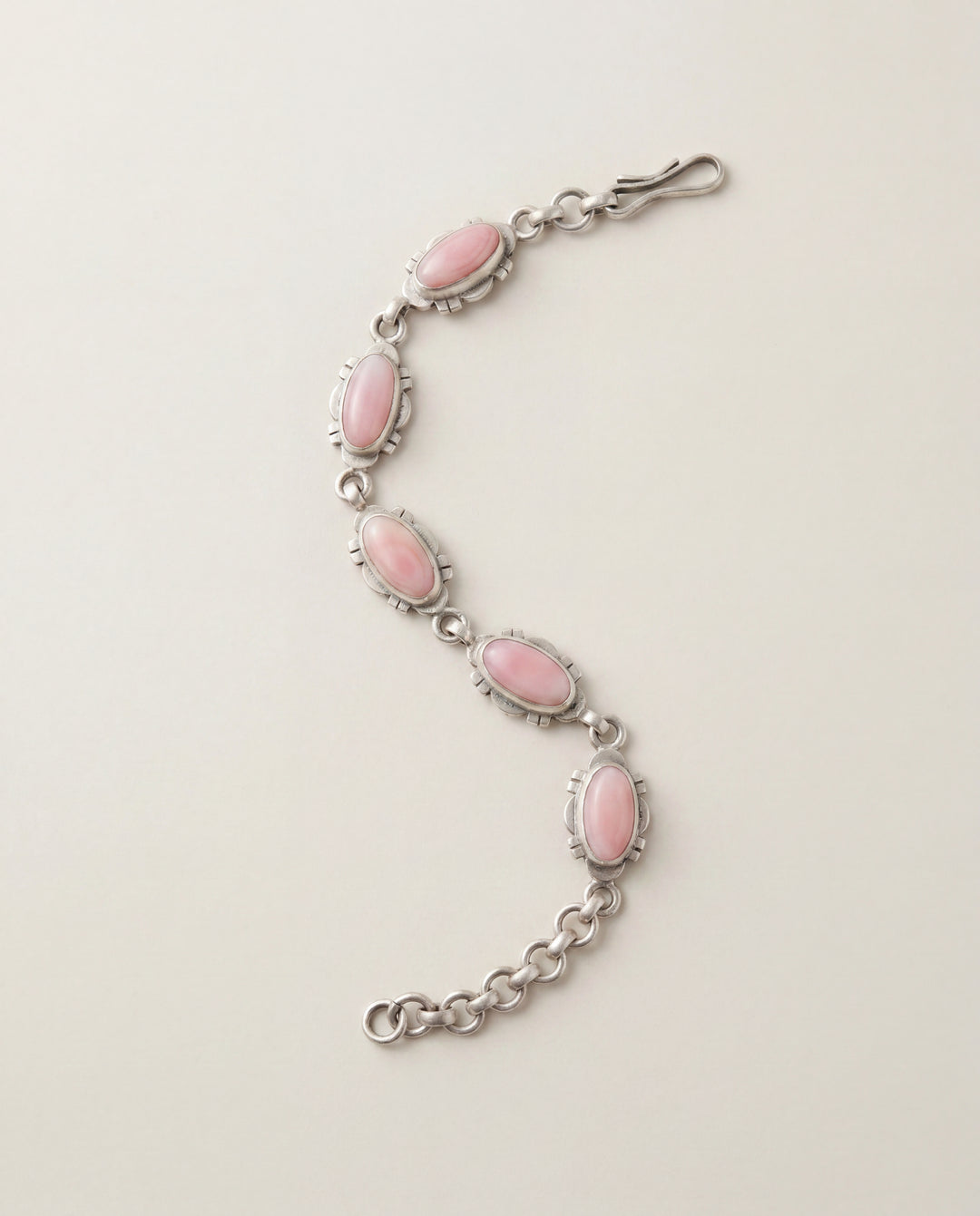 Pink Conch Station Link Bracelet
