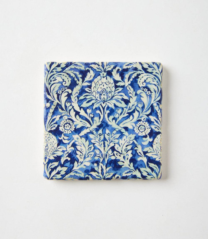 Mediterranean Tile Marble Coasters, Set Of 4