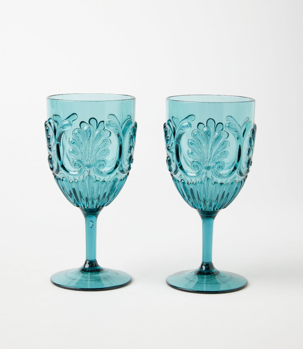 Acrylic Fleur Wine Glass