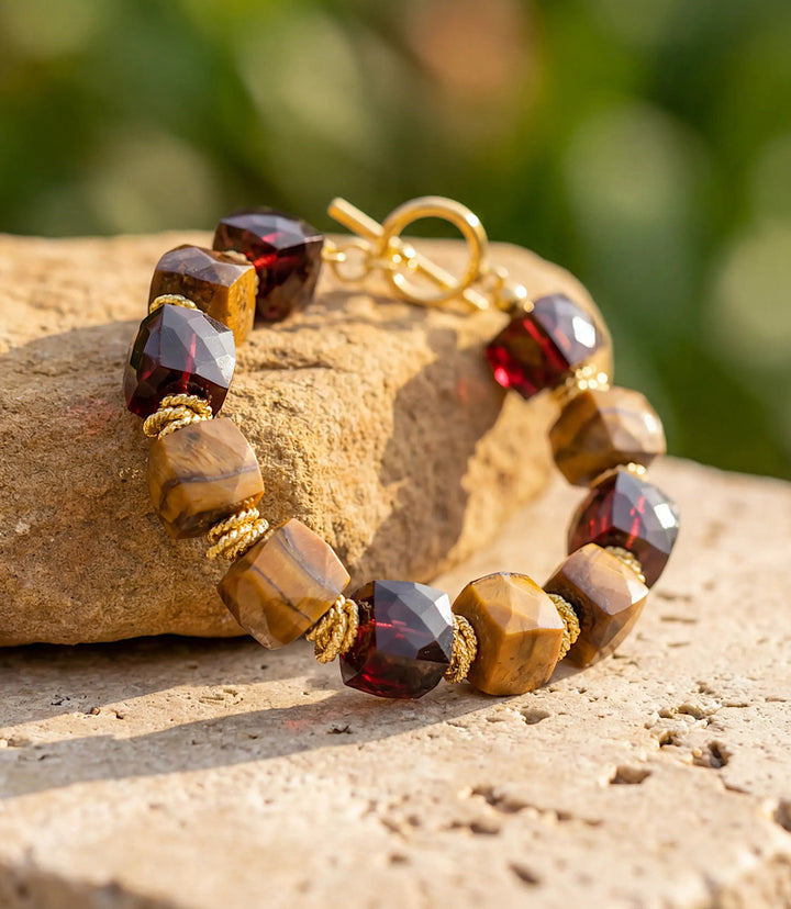 Tigers Eye Link Bracelet