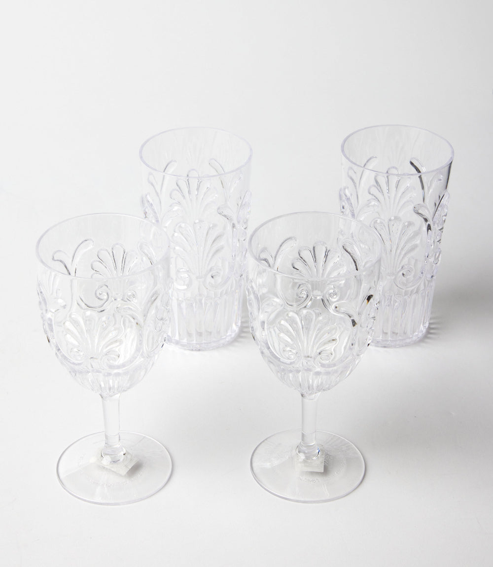 Acrylic Fleur Drinking Glass