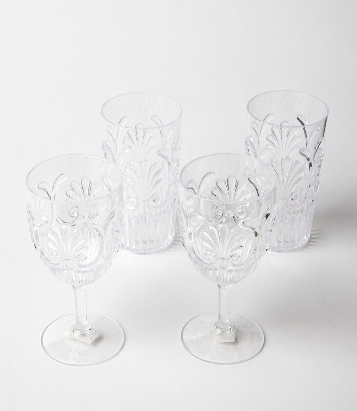 Acrylic Fleur Drinking Glass