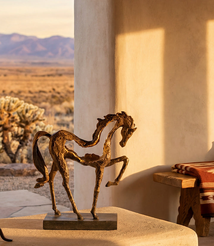 Antique Bronze Horse Sculpture