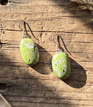 Vintage Green Turquoise Drop Earrings