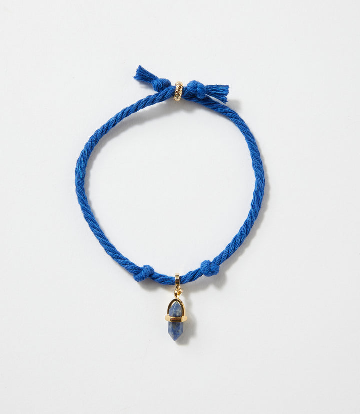 Sodalite Point Cord Bracelet