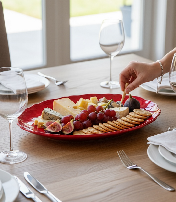 Melamine Rustic Red Platter
