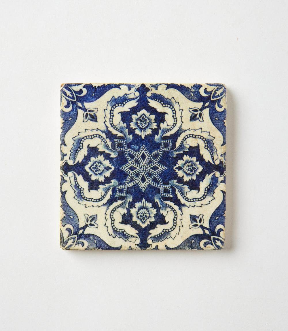 Italian Tile Marble Coasters, Set Of 4