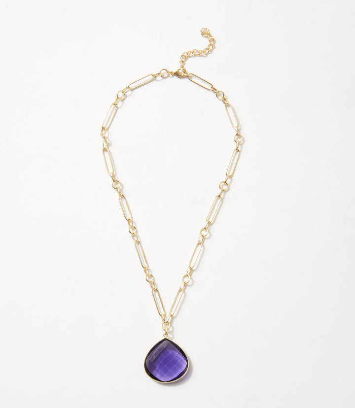 Amethyst Quartz Pendant Necklace