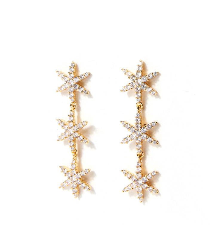 Triple Star Earrings