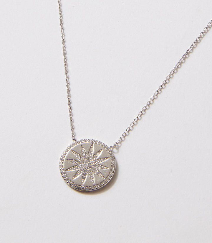Crystal Sun Pendant Necklace