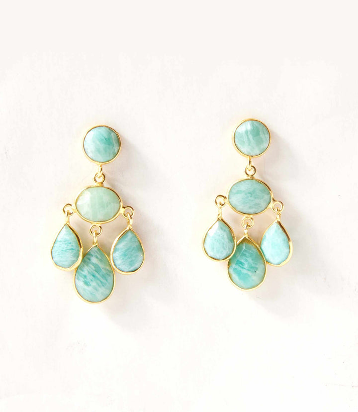 Gemstone Chandelier Earrings