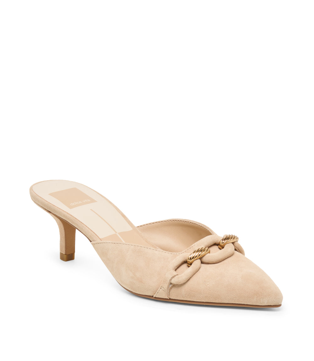 Dolce Vita Camla Chain Detail Kitten Heel Mules