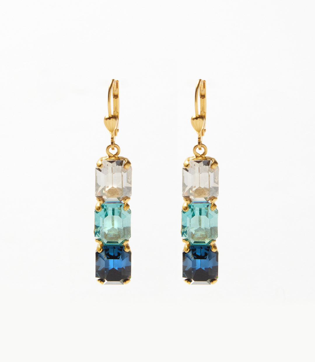 Triple Crystal Earrings