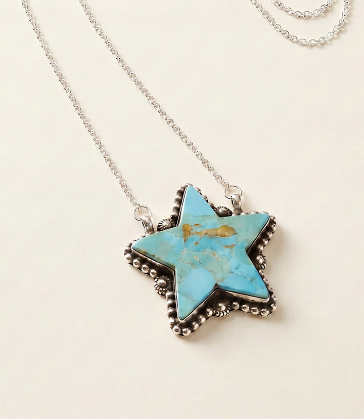 Kingman Turquoise Star Necklace