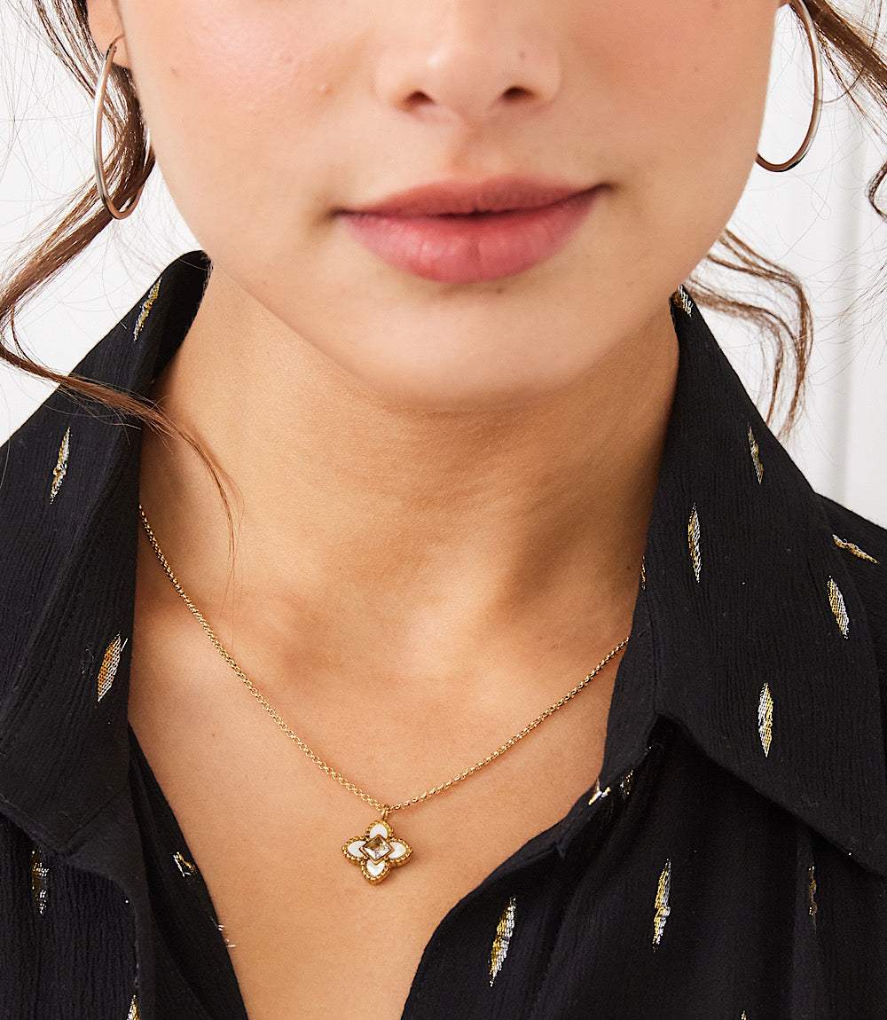 Diamond Lotus Necklace