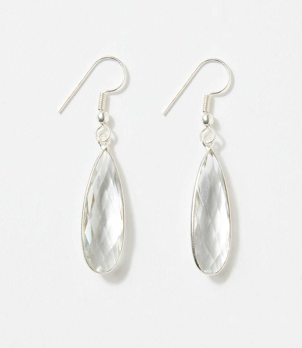 Quartz Teardrop Earrings