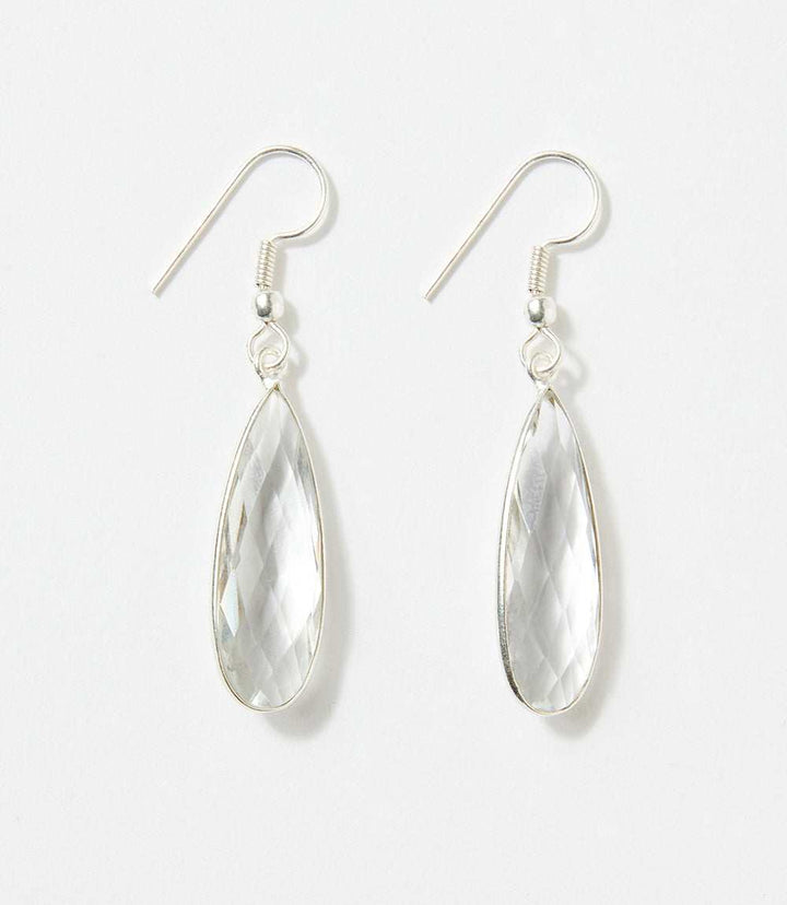 Quartz Teardrop Earrings