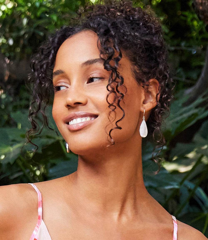 Quartz Teardrop Earrings