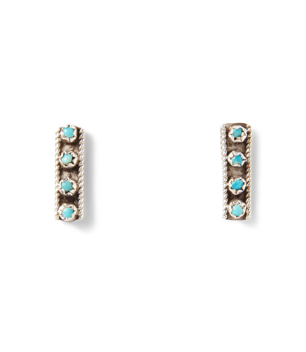 Turquoise Bar Stud Earrings