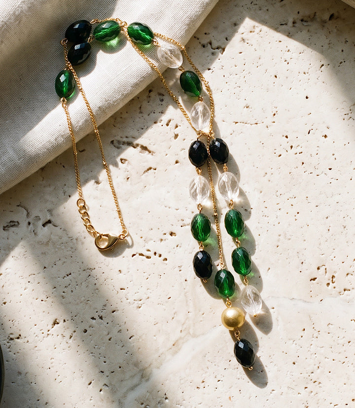 Dangling Gemstone Necklace