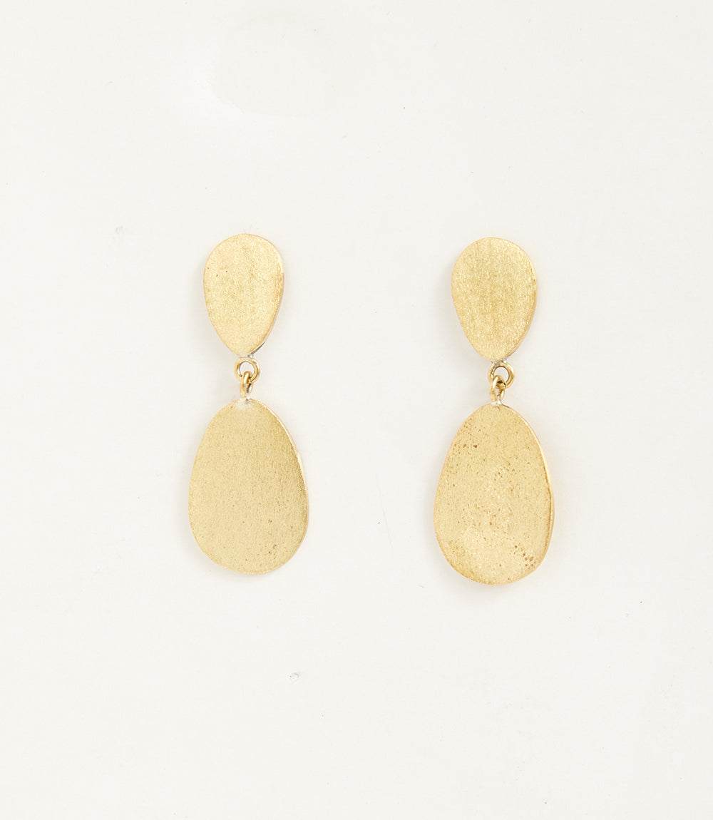 Gold Two Drop Earrings