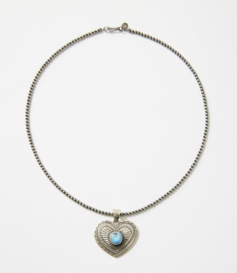 Golden Hill Turquoise Heart Pendant Necklace