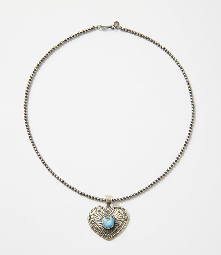 Golden Hill Turquoise Heart Pendant Necklace