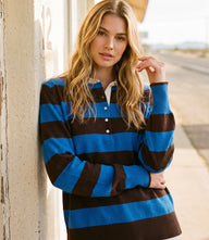 Game Day Collared Stripe Sweater