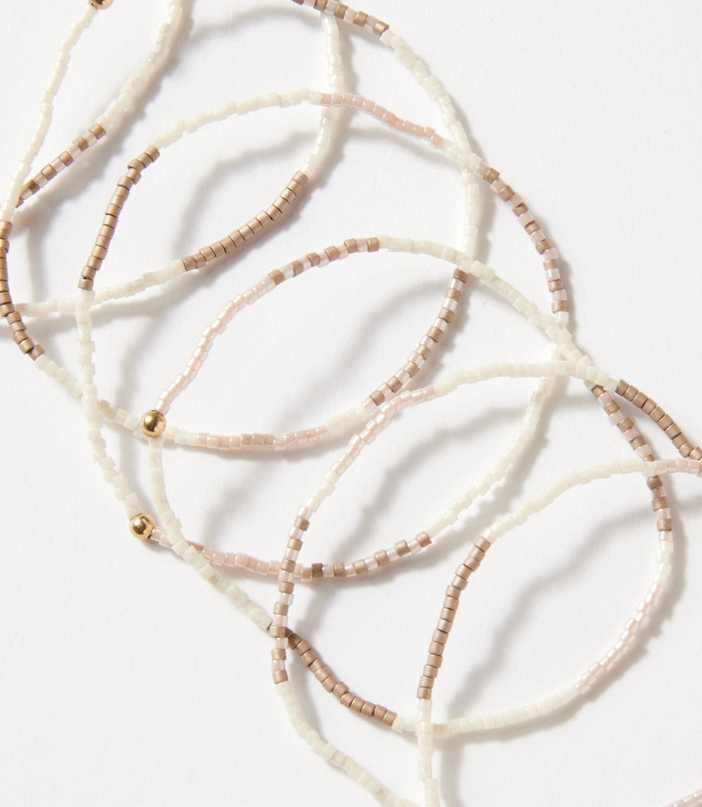 Beaded Bracelets, Stack Of 7