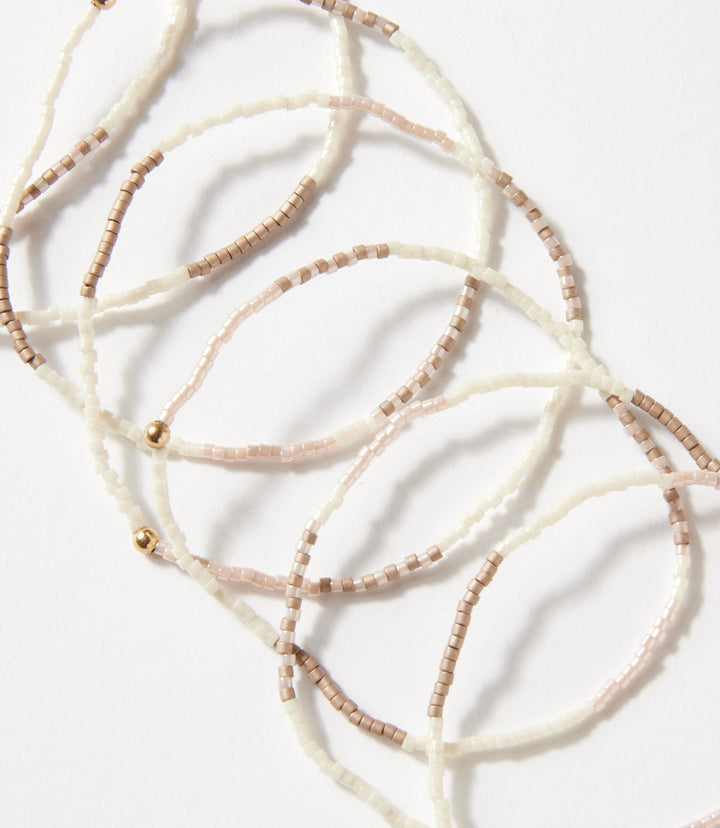 Beaded Bracelets, Stack Of 7