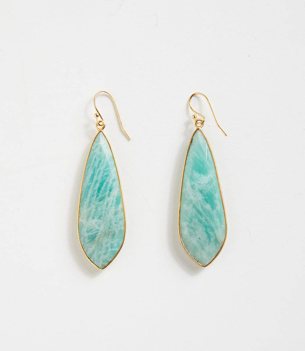 Large Natural Gemstone Earrings