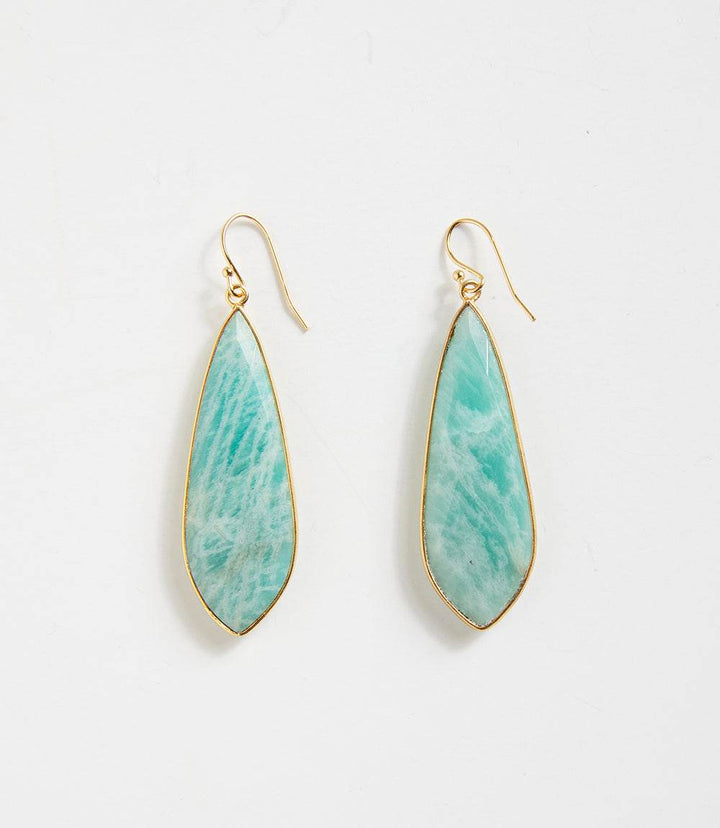 Large Natural Gemstone Earrings